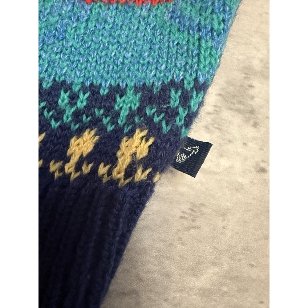 Wrangler Knit Sweater Vest Size S Acrylic Crew Neck Multicolor 80s 90s Vintage - Picture 4 of 6